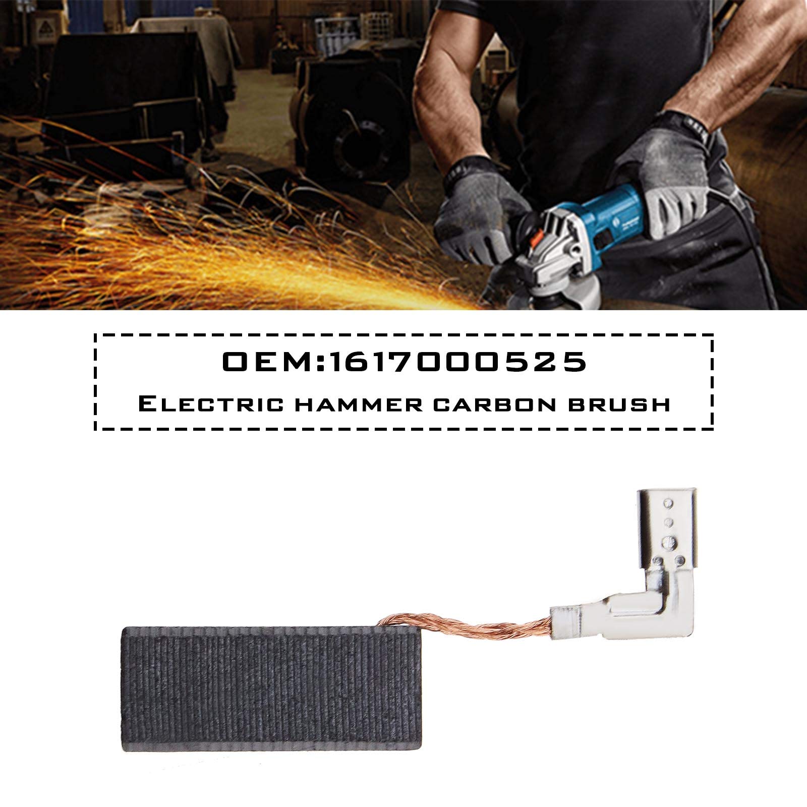 Image secondaire de Lot de 2 Paires de Balais en Carbone pour Perceuse Bosch