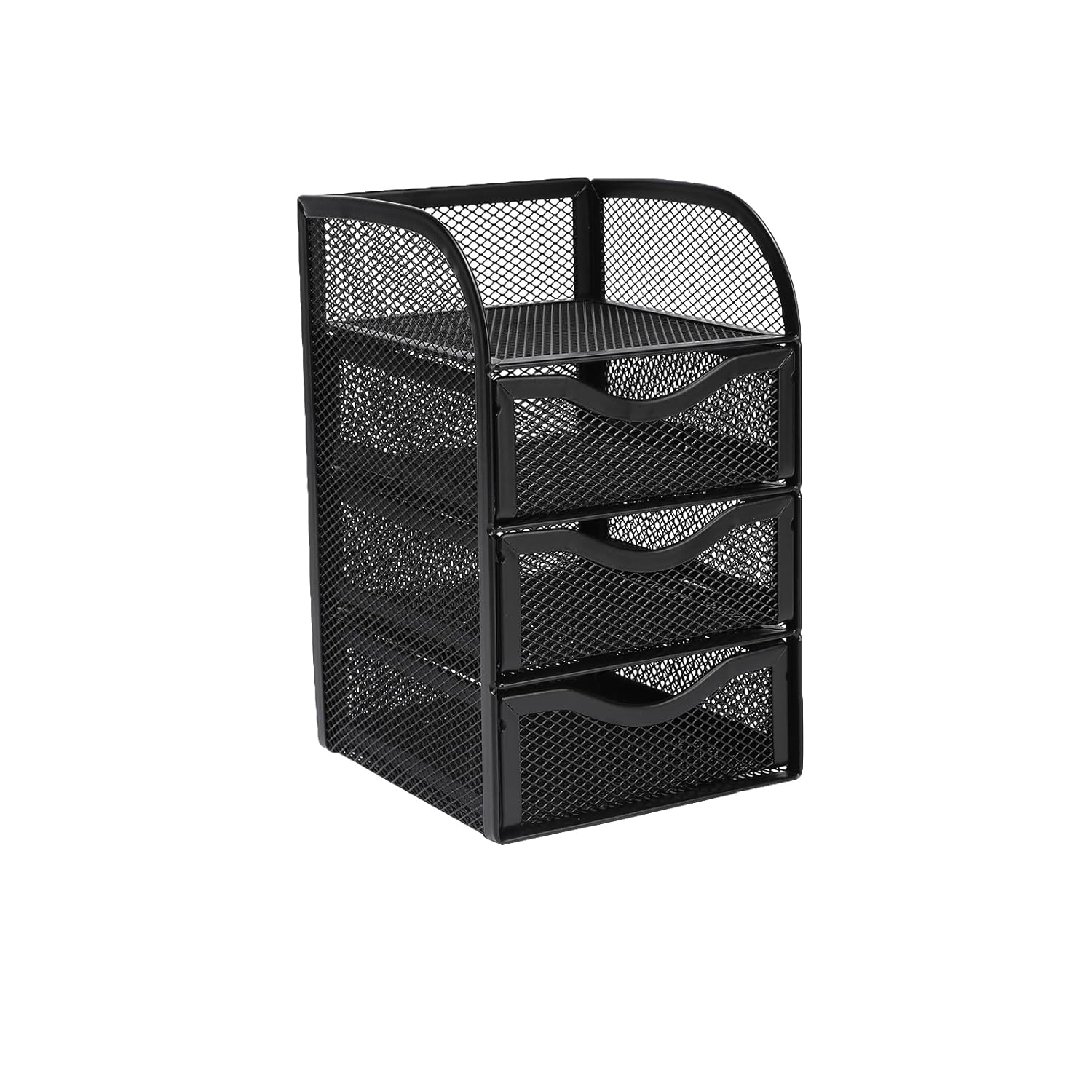 3-Drawer Metal Mesh Mini Desk Organizer...