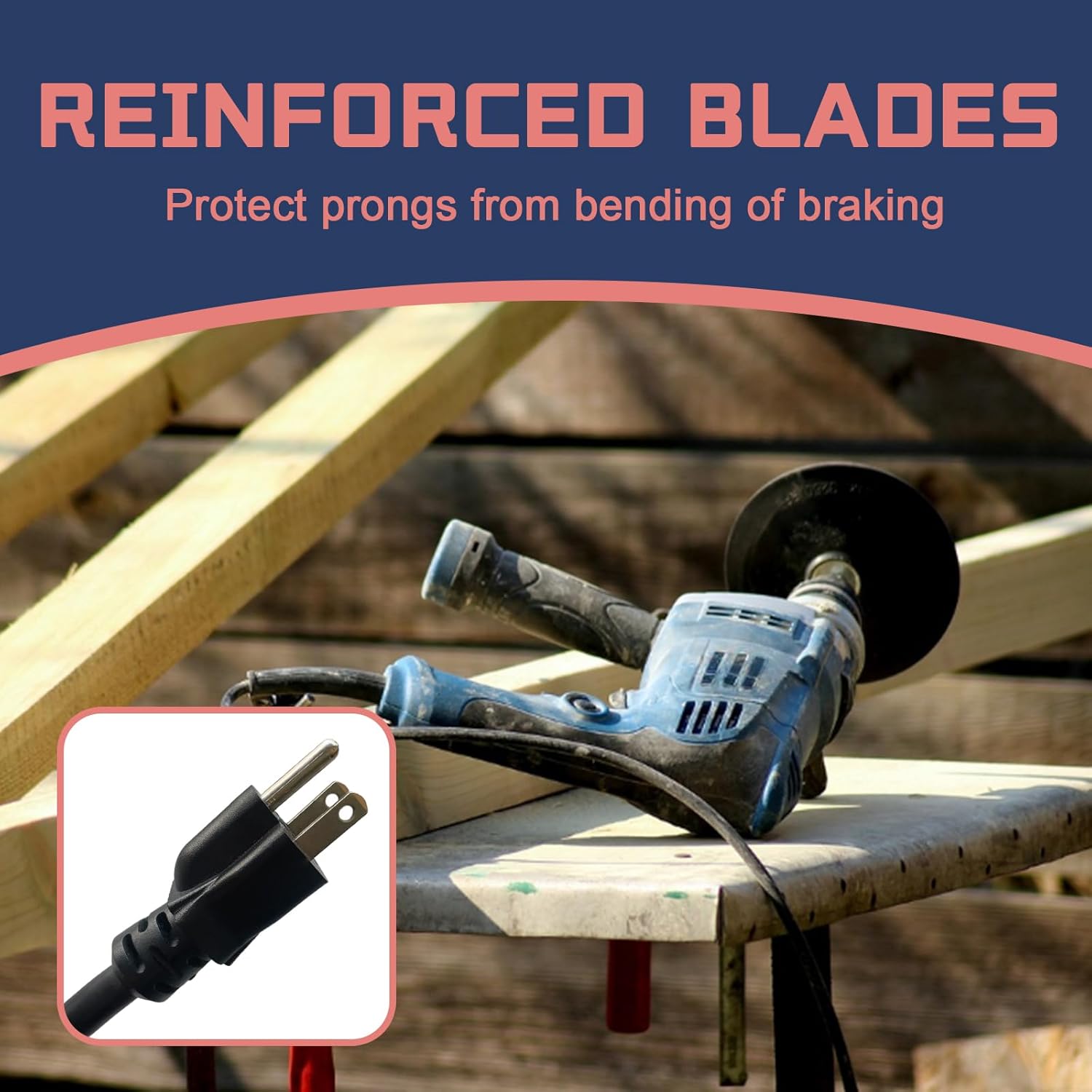 30 Ft Outdoor Extension Cord - 12/3 SJTW Heavy Duty Black Extension Cable with 3 Prong Grounded Plug - Power Cord for Lawn, Garden, Appliances