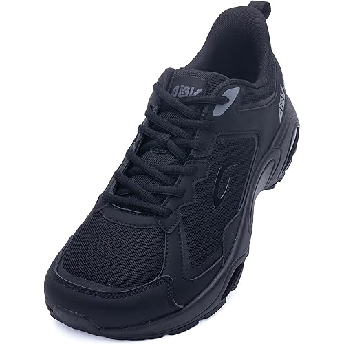 AOV Wide Toe Box Running Shoes for Men Arch Support Walking Sneakers Plantar Fasciitis Orthotic Tennis Slip On Shoes for Gym Workout Jogging