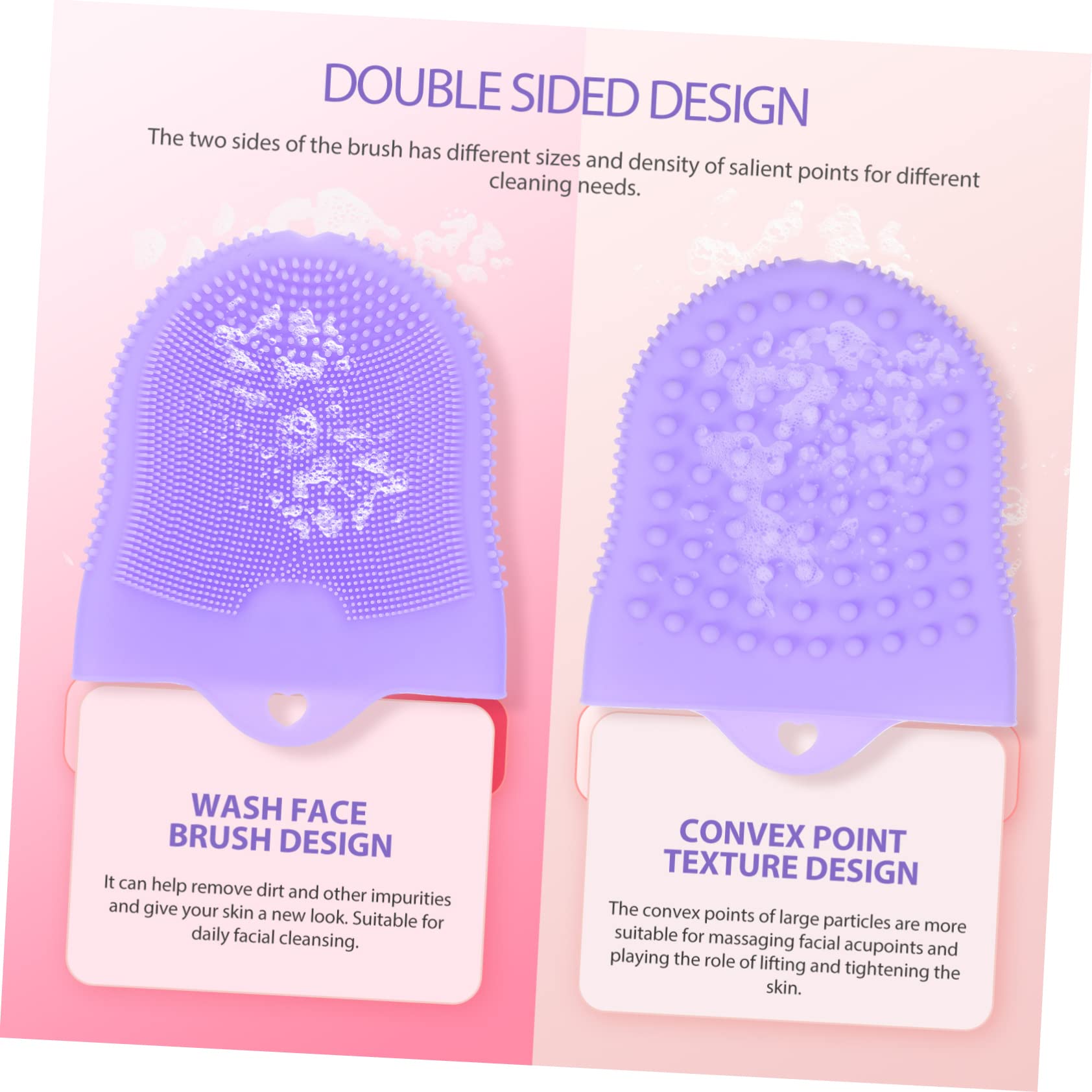 Healeved 5stücke Silicone Gesichtsreinigungsbürste Mit Sanftem Peeling-design Ergonomisch Leicht Und Tragbar Für Empfindliche Haut Für Tägliche Anwendung Und Reisen