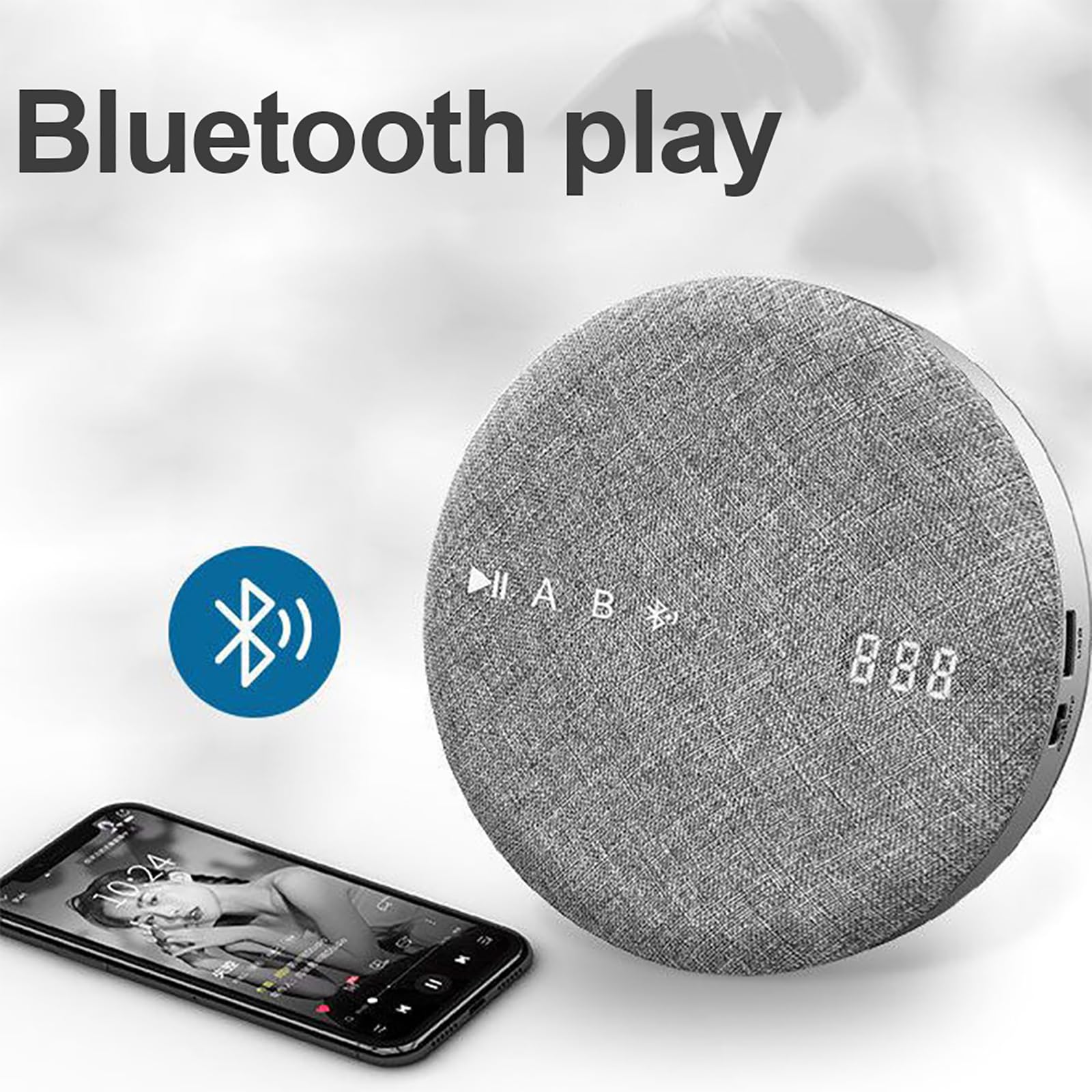 Reproductor CD Portátil, Altavoces Estéreo Bluetooth, Compatible Reproducción Disco U/Reproductor De MP3, Entrada/Salida Auxiliar, para Escuchar Tus Canciones Favoritas Cualquier Momento