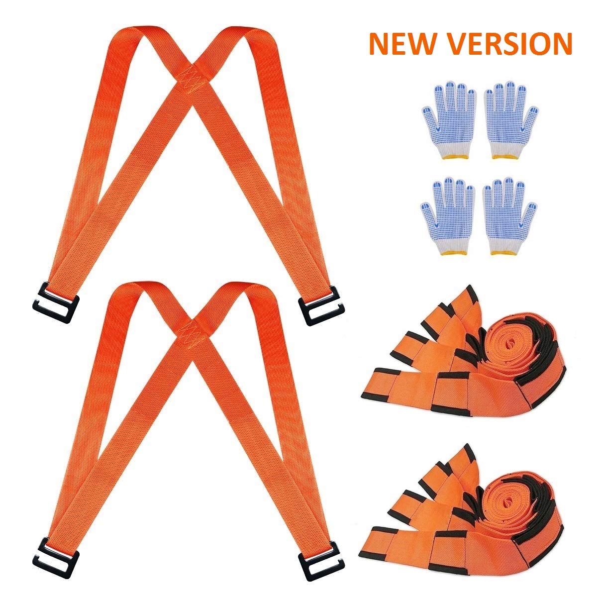 TRONMA Lifting and Moving straps,2Person shoulder Carrying Straps