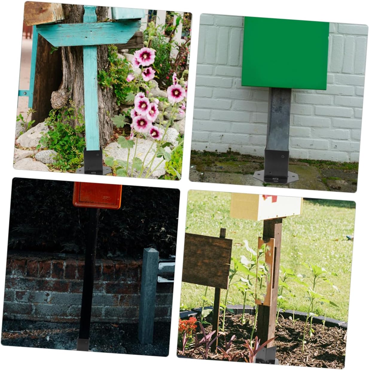 Deck Post Base Mailbox Support Bases Metal Post Protectors for Mailbox