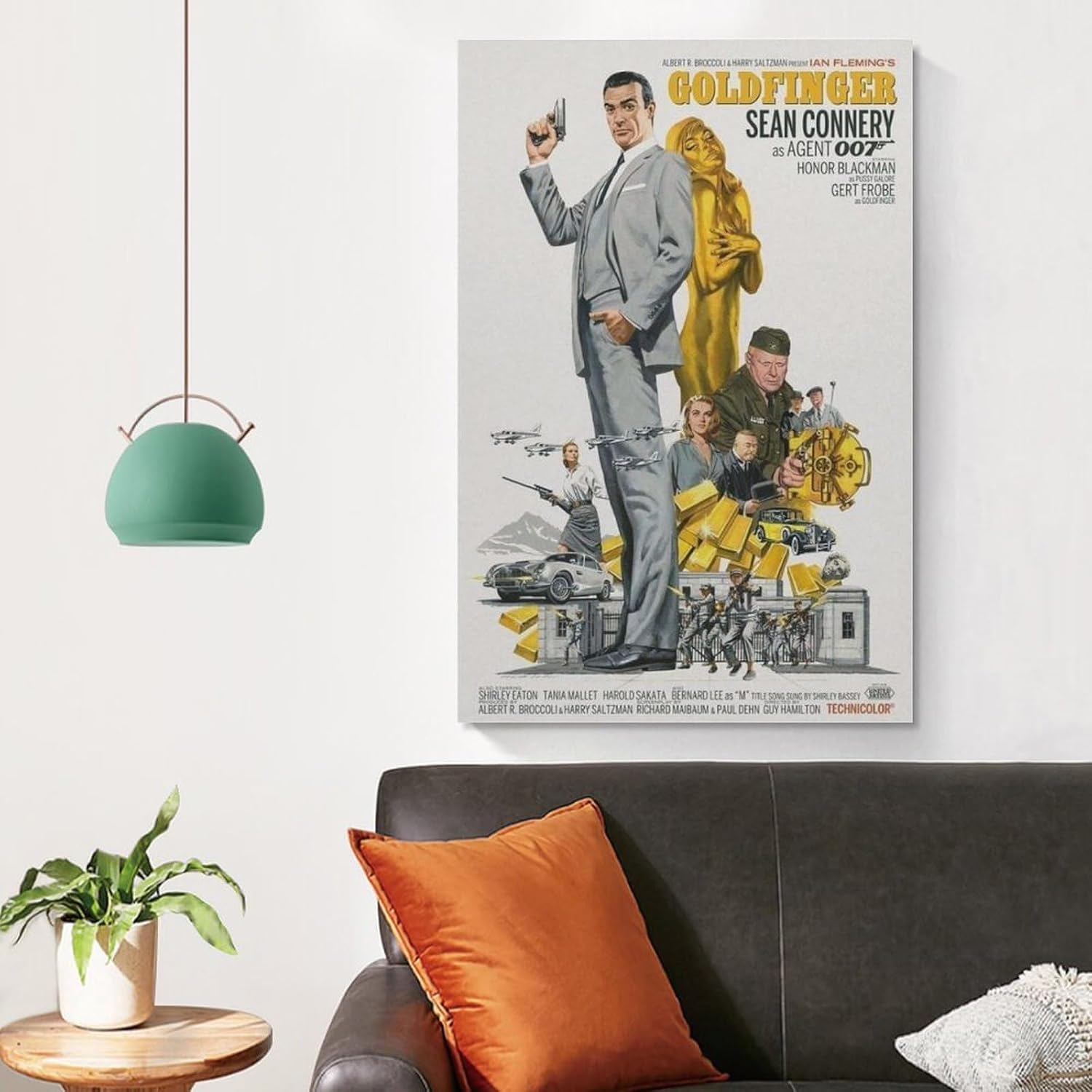 Movie Poster Goldfinger (1964) Movie Art Posters Canvas Wall Art Poster For Room Aesthetic And Decoration Canvas Painting Posters And Prints Wall Art for Living Room Bedroom Decor 24x36inch(60x90cm) image 4