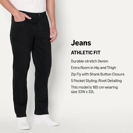 Amazon Essentials Men's Low Stretch Athletic Fit Mens Jeans