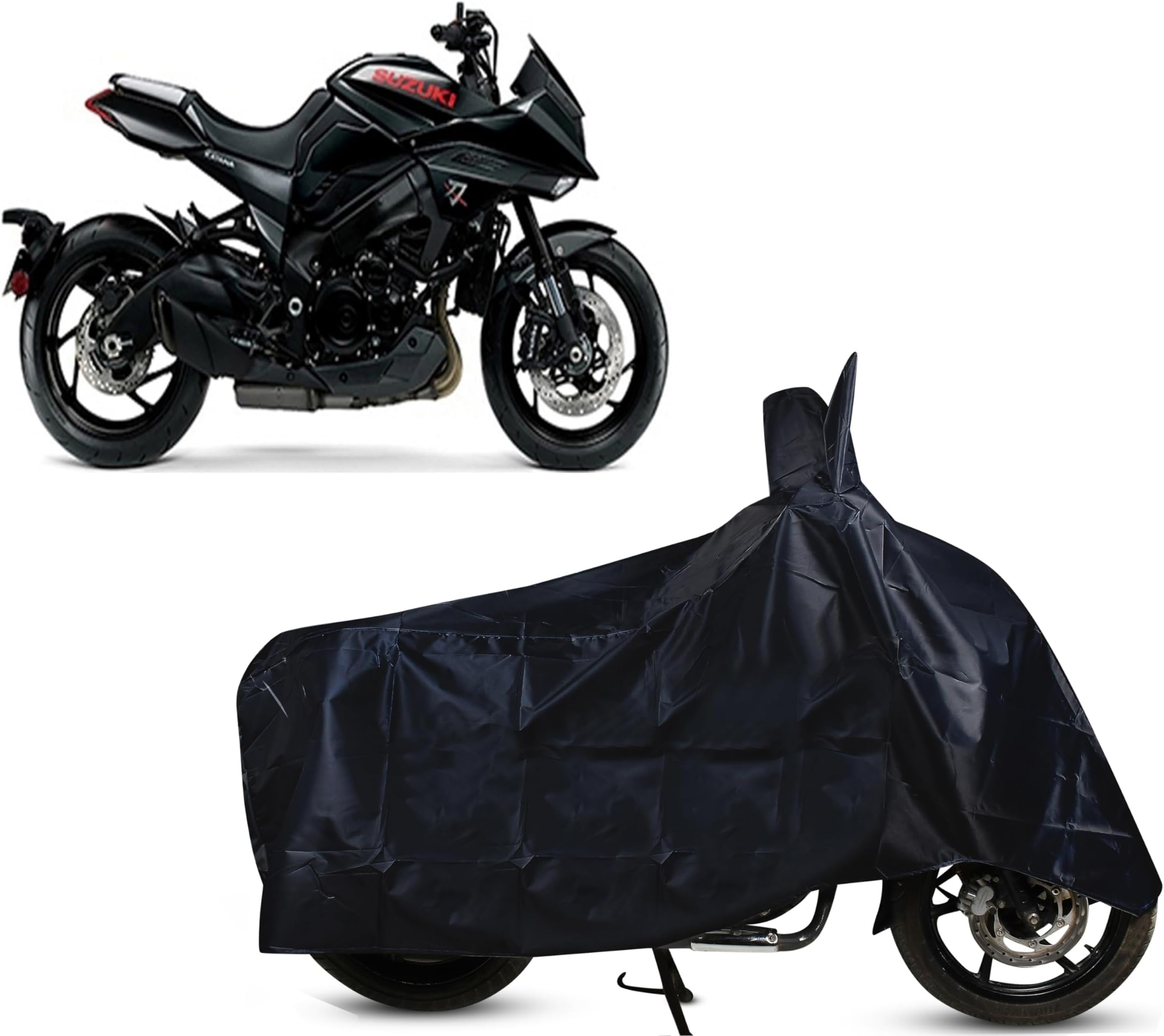 EGAL-Bike Scooty Body Cover for S,u,z,u,k,i, Katana BS6 Waterproof Resistant Dustproof All Weather Protection Marron