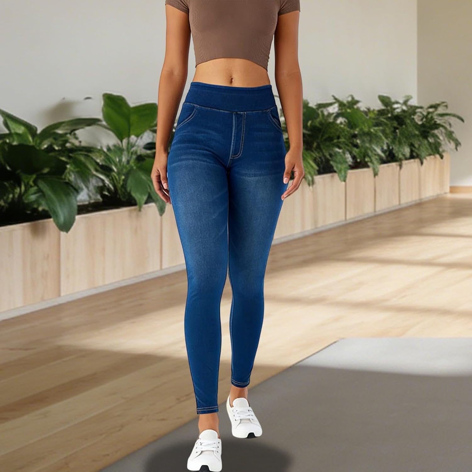 Pull On Jeans for Women High Waisted Tummy Control Stretchy Denim Pants Skinny Slim Fit Lightweight Sweatpants 2026