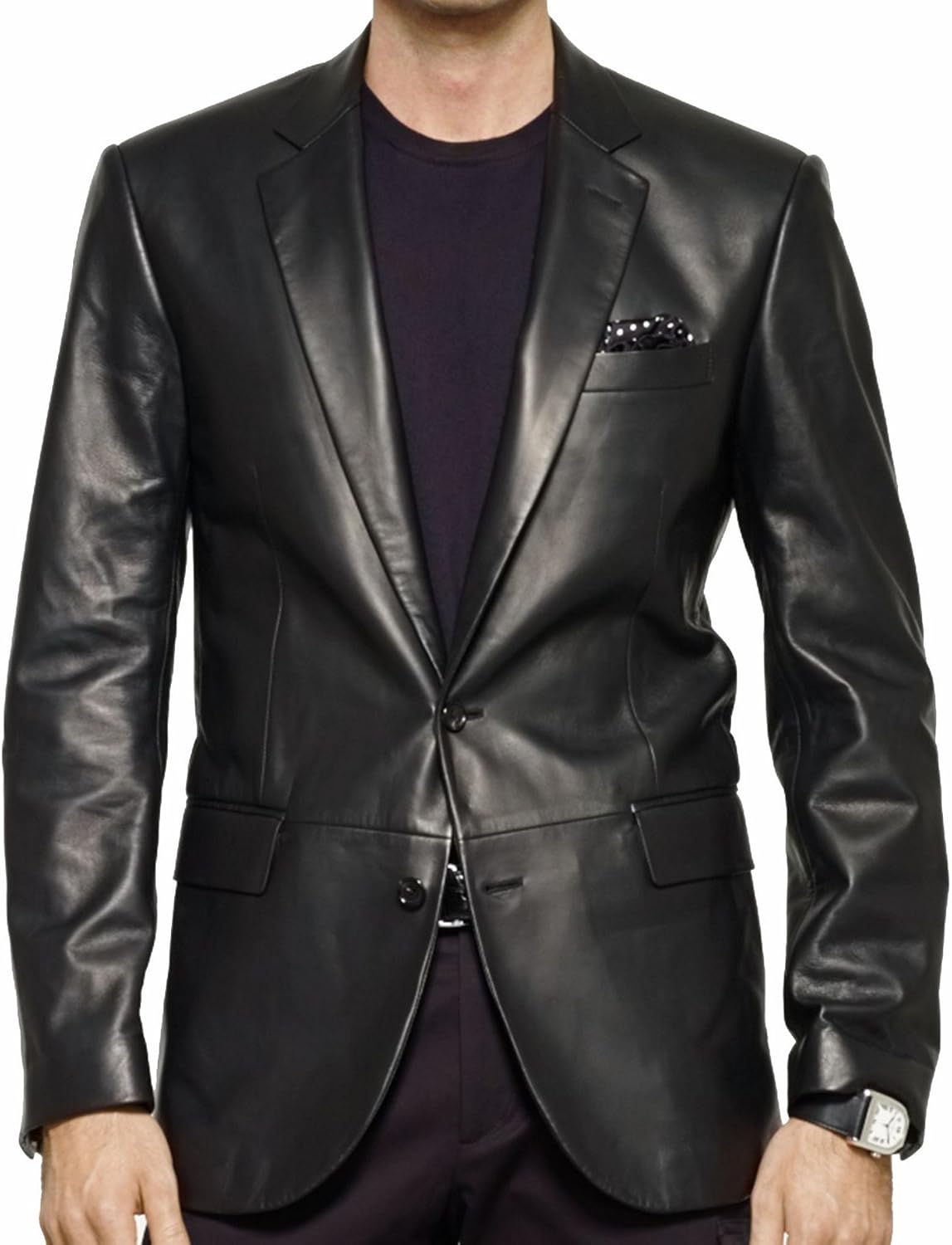 Men's Lambskin Leather Blazer KB001