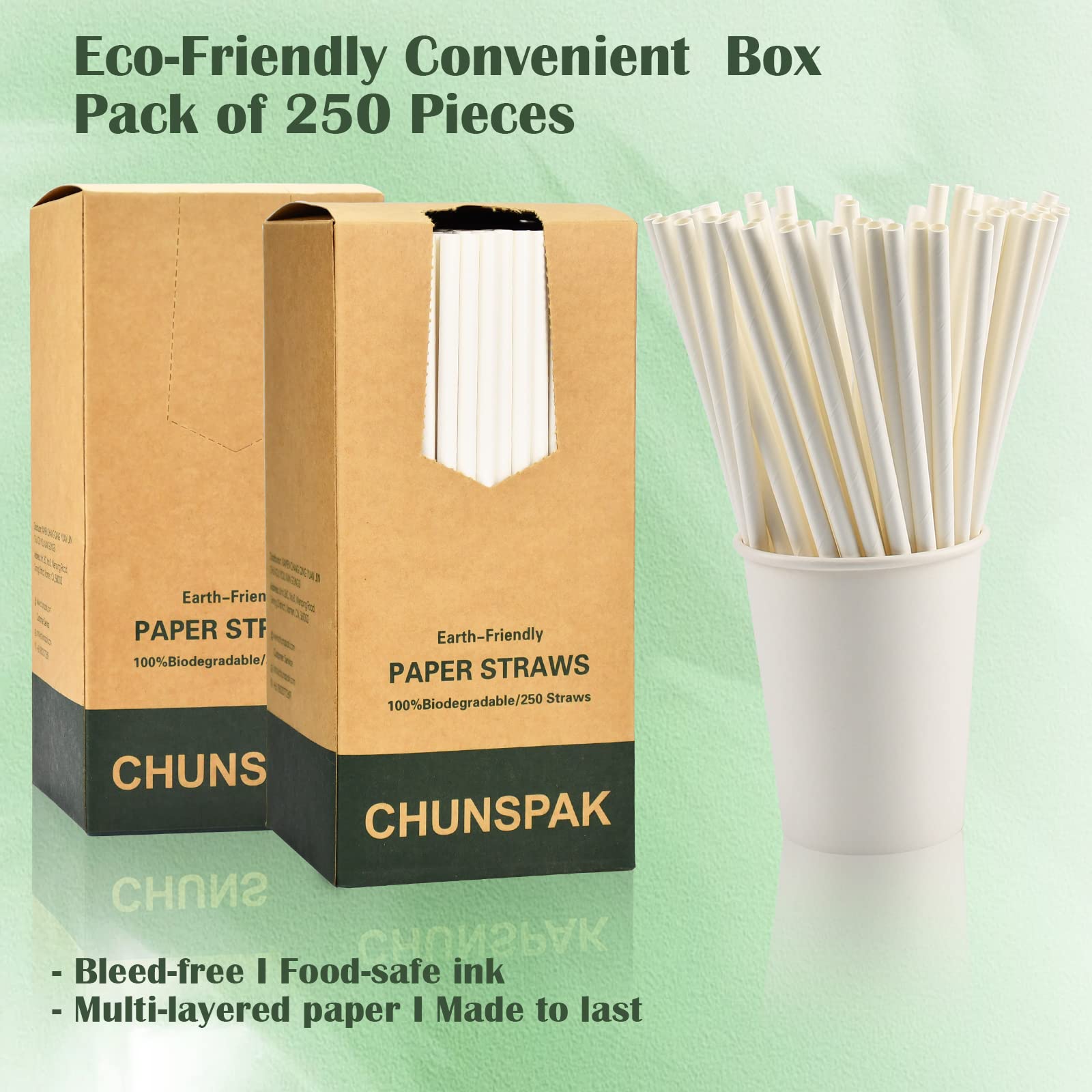 200 Cannucce Di Carta Biodegradabili - Compostabili Per Bibite, Cocktail, Festa - Foto 5