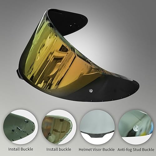 Miniatura 4 de Protector de visera de repuesto para casco Shoei RF1400 X15, accesorio anti-vaho con protección solar compatible con RF-1400, X15, CWR-2, Z8, X-SPR