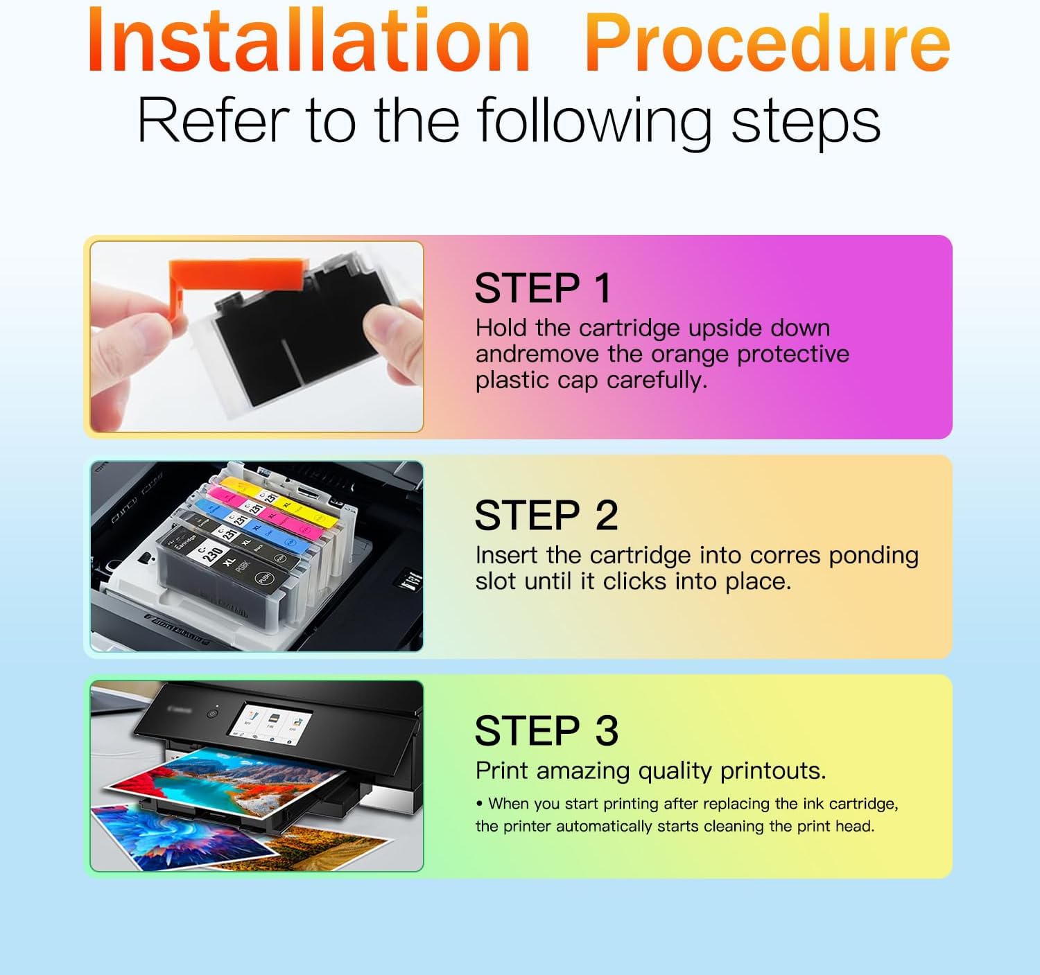 Compatible with Canon PGI-230 PGBK & CLI-231 Ink Cartridges, Replacement for Canon Pixma TS8820 Printer - Full Set (PGBK/Black/Cyan/Magenta/Yellow/Gray)