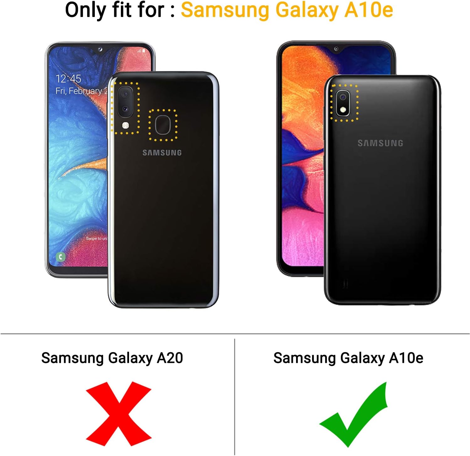 EasyAcc Slim Case for Samsung Galaxy A10e, Matte Black Thin TPU Phone Cases Finish Profile Soft Back Protective Cover Compatible with Samsung Galaxy A10e