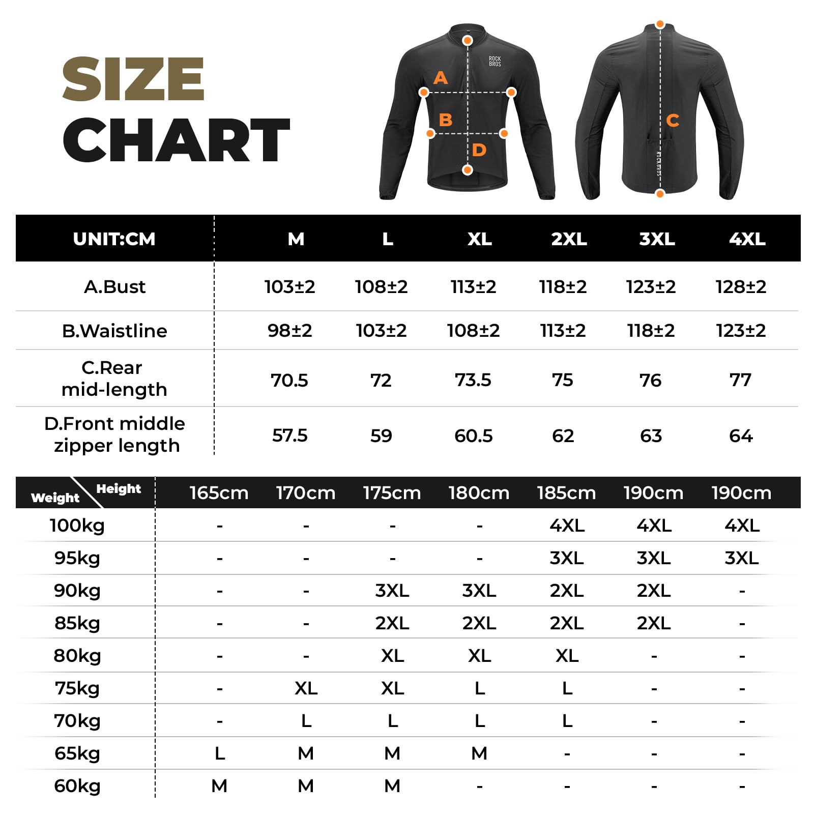 ROCKBROS Veste Homme Cycliste Respirante Séchage avec Protection Menton, Manches Longues, Noir/Marron M-4XL