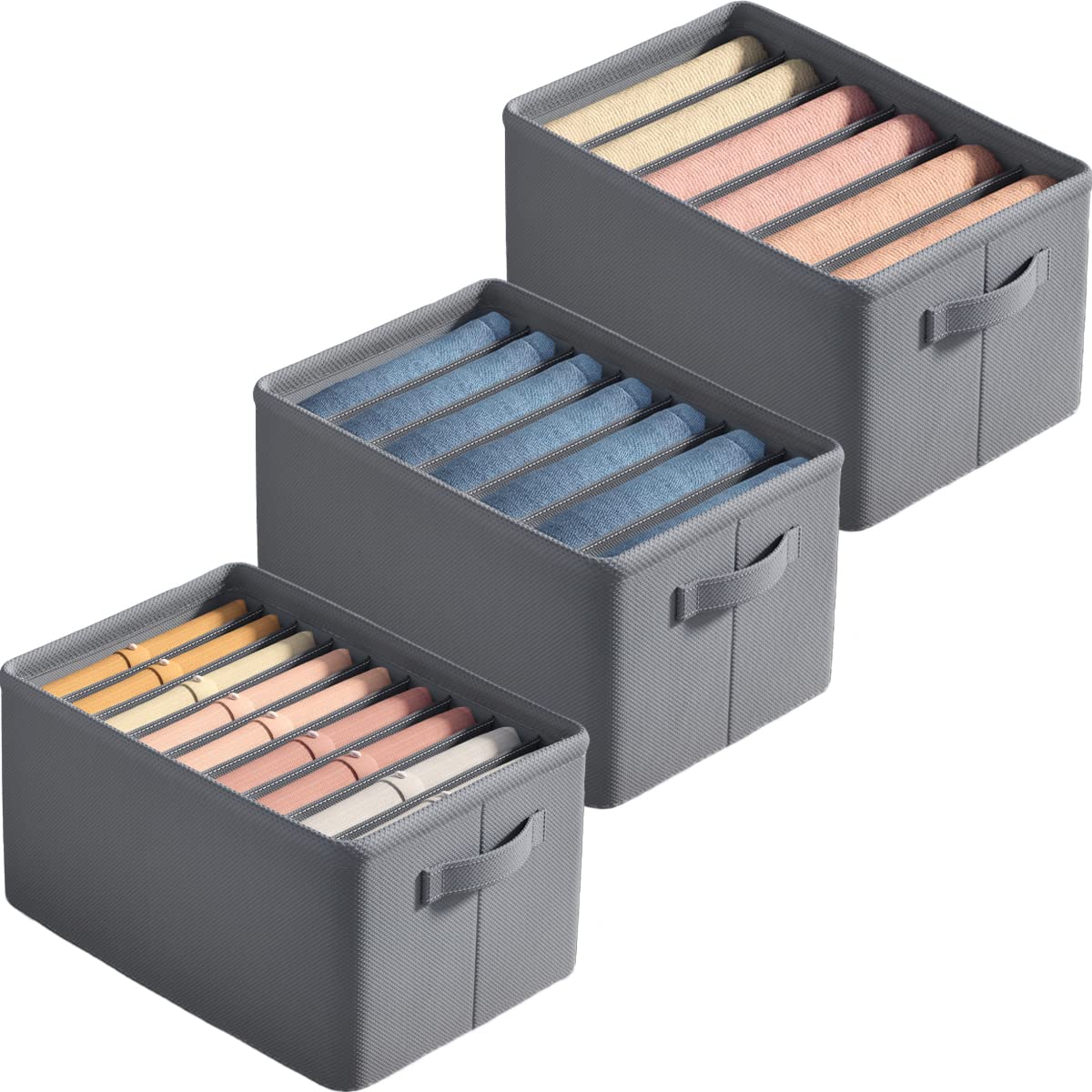 Kleider-Organizer 7 Fächer – Faltbar, Waschbar, Netzstoff, Für Socken, Unterwäsche, Jeans