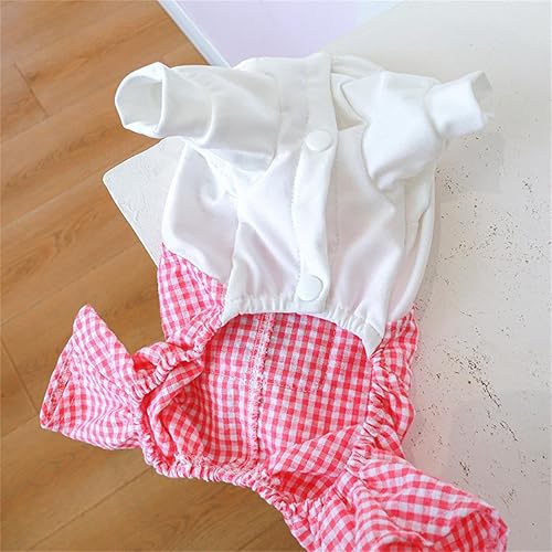 Miniatura 5 de Ropa de perro para perros pequeños, ropa para perros y niñas, camisas de verano para perros, camisas elegantes a cuadros, overol lindo para