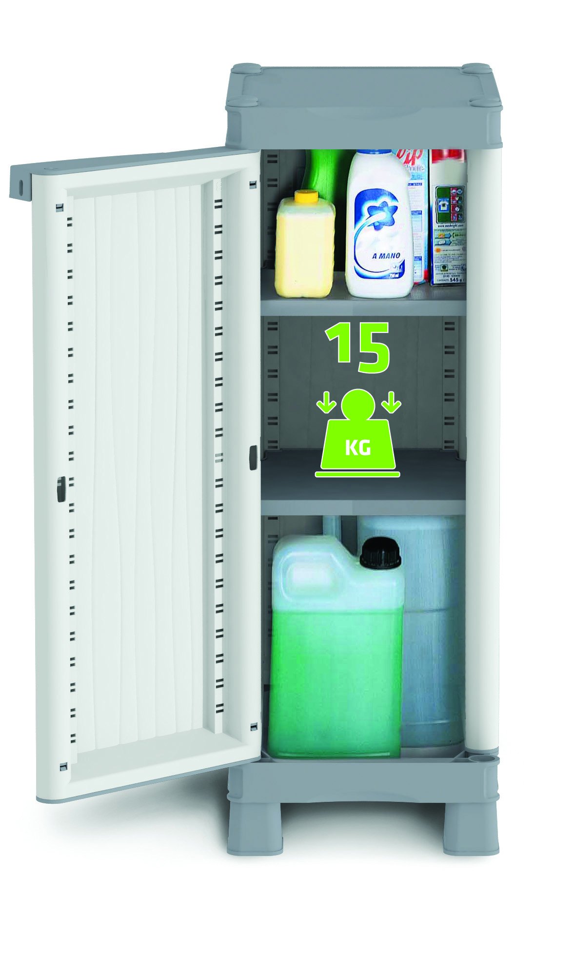 Terry - Base 350 UW, Armoire d'Intérieur et d'Extérieur, 2 Étagères Réglables