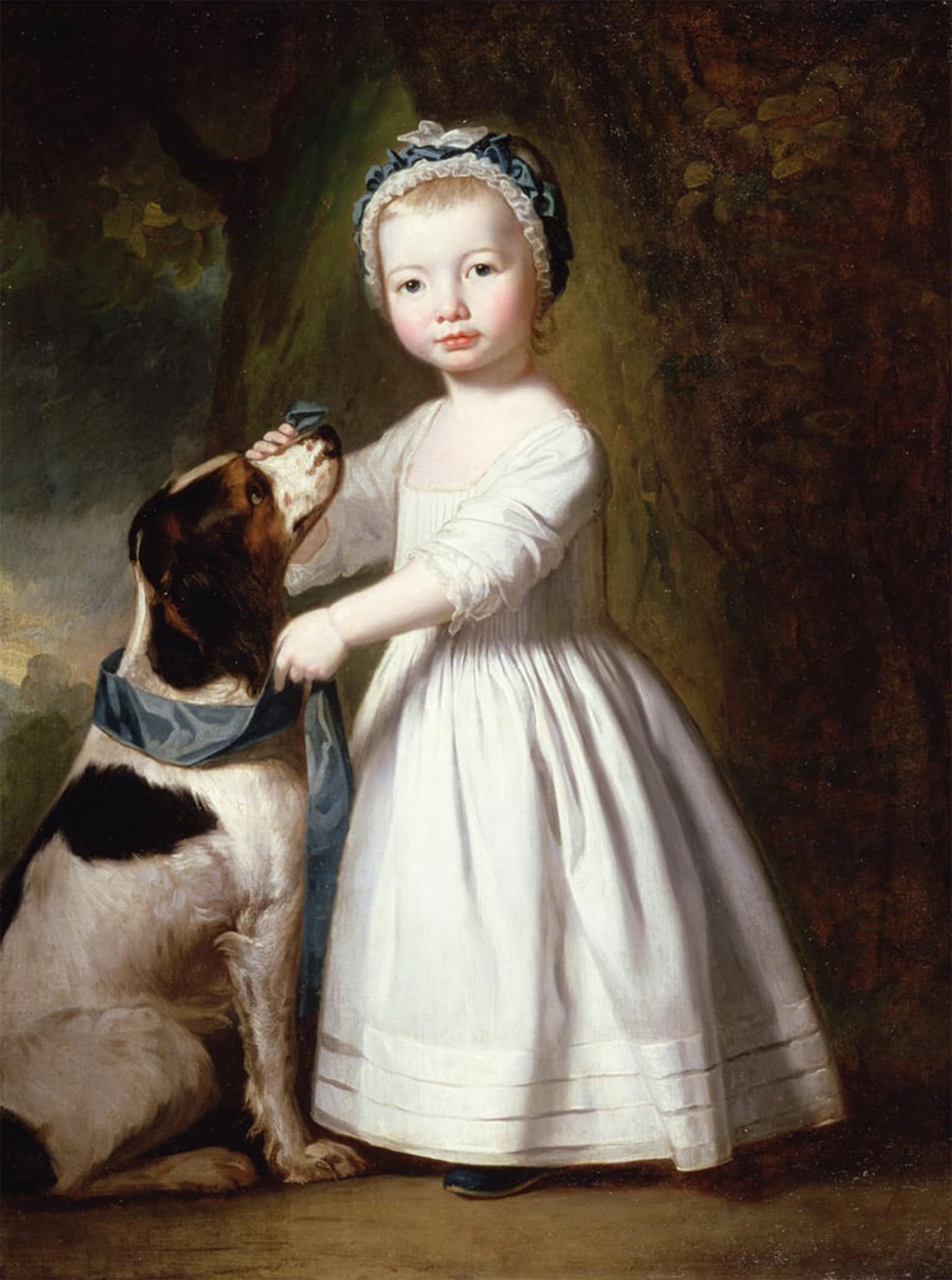 POSTERIIk Vintage Print Pop Art Landscape Artwork Little Boy with a Dog by George Romney Art Prints for Office Home Decor 60x90cm