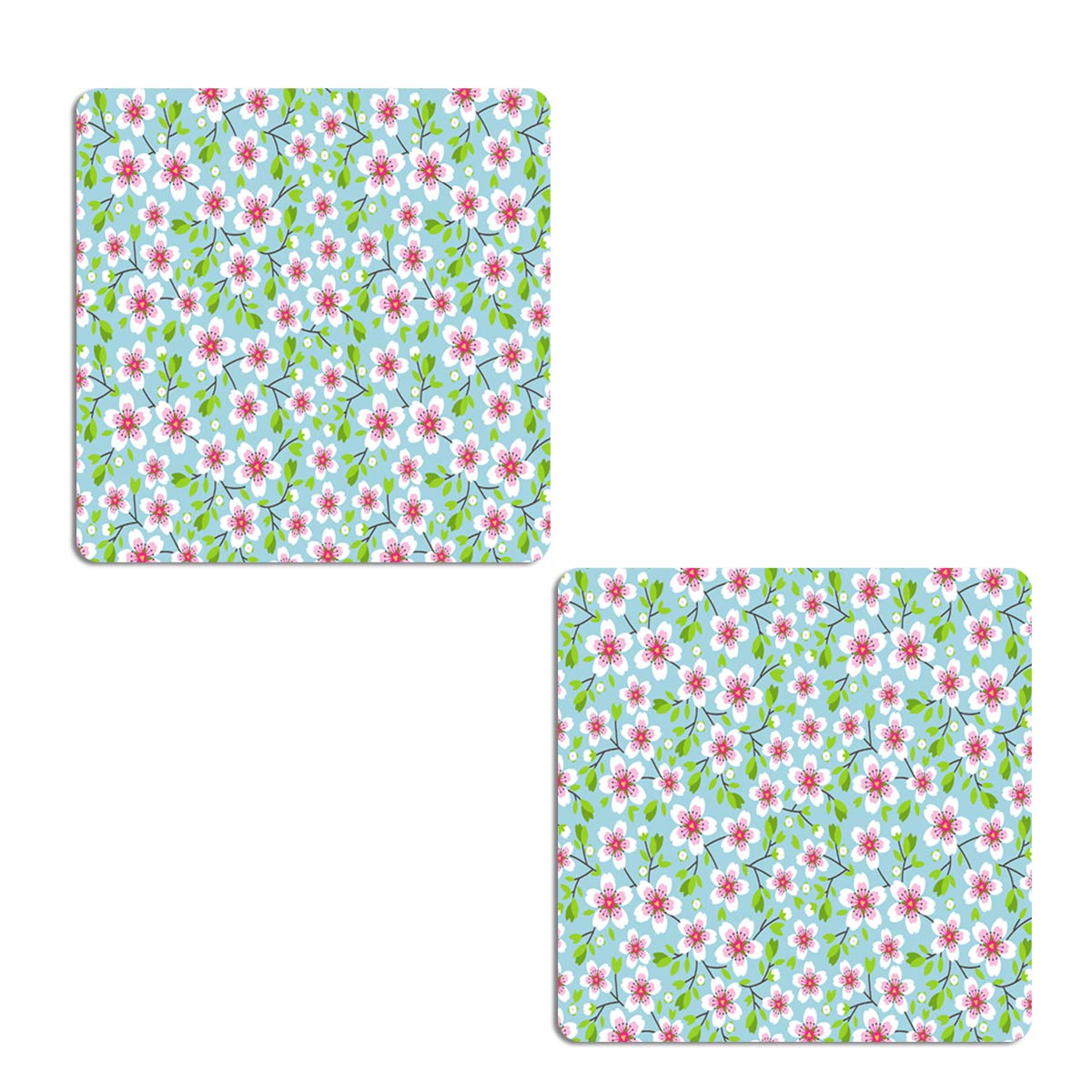 Buy Copia Wooden Pack of 2 Coasters Square Shape Coaster, Colorful