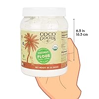 Vista 5 de CocoGoodsCo Vietnam Harina de coco orgánica de origen único, 36 oz/2.25 libras