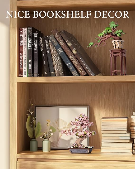 Rowood 3D Wooden Puzzles for Adults,Mother's Day DIY Pine Bonsai Tree Botanical Collection Building Set Home Decor Craft Kits for Adults,Gift on Christmas Birthday Teacher's Day-Evergreen Pine Bonsai