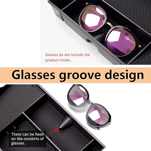 Miniatura 6 de Compatible con accesorios Toyota Tundra Organizador de bandeja de consola central para Tundra 2007-2020 2021, bandeja de almacenamiento secundario