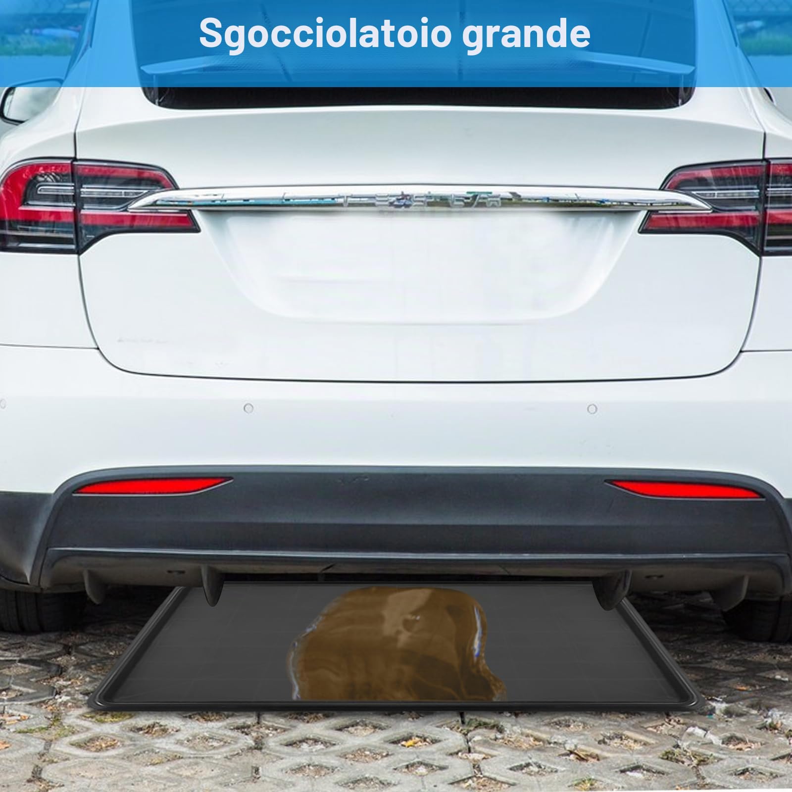 YEXEXINM Vaschetta universale grande 90 x 60 cm, grande contenitore in plastica resistente per olio, supporto per il cambio dell'olio