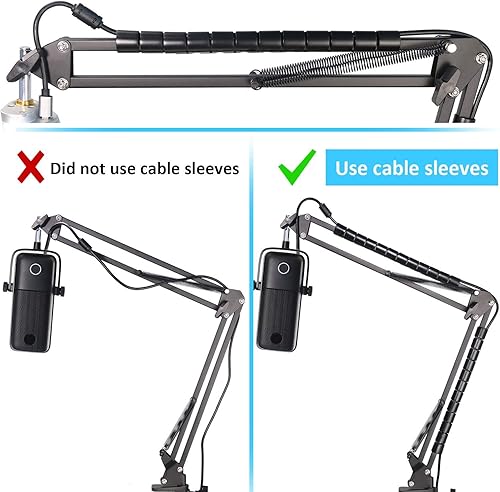 Miniatura 6 de Soporte de brazo de micrófono compatible con Elgato Wave 1 micrófono, brazo de tijera profesional ajustable para micrófono de tijera por YOUSHARES
