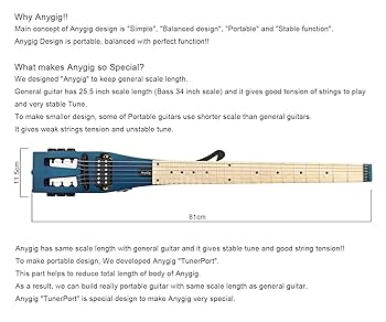 Amazon.com: SING F LTD Travel Electric Guitar, Ultra-Light