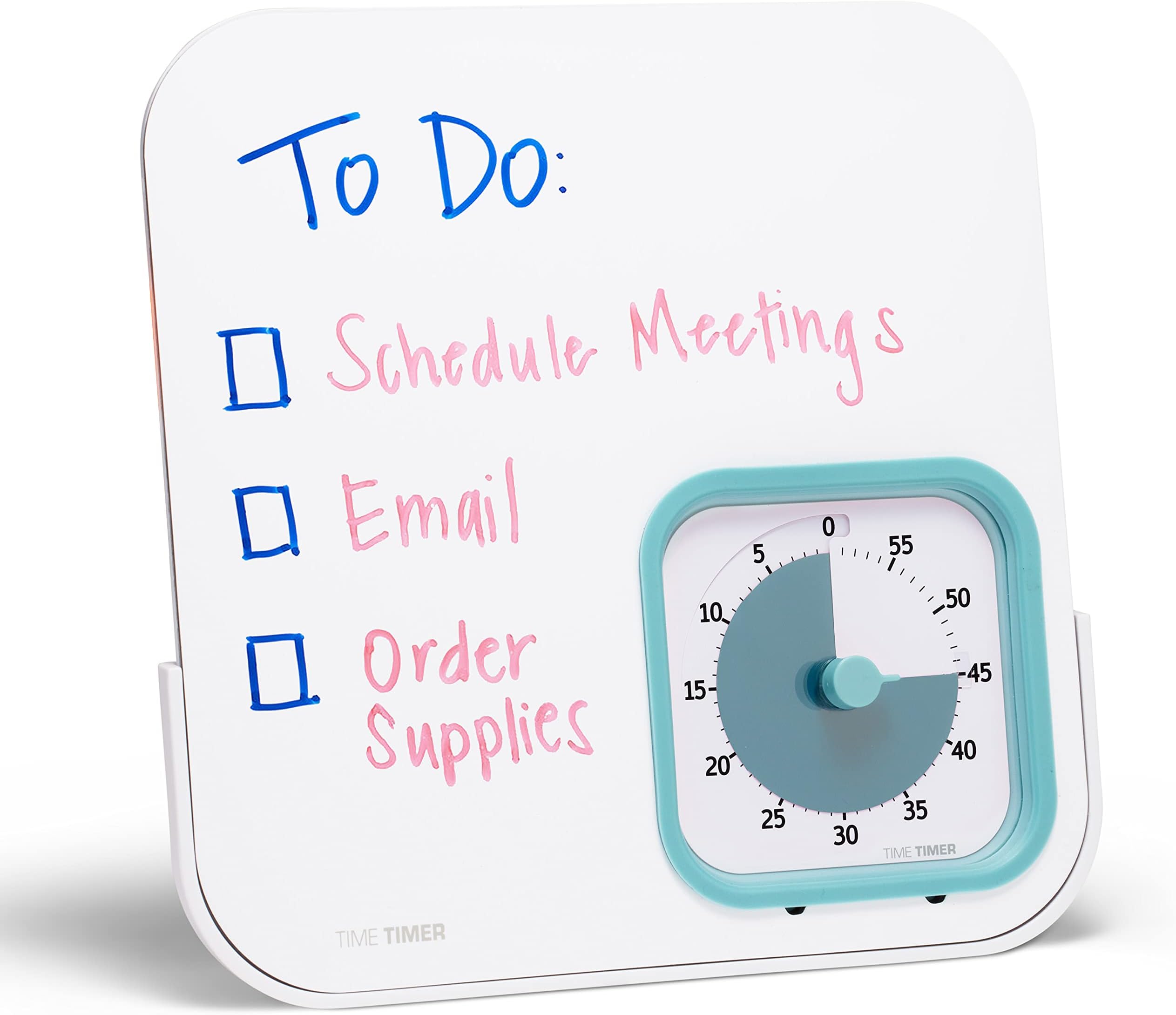 TIME TIMER MOD with Dry Erase Board — 60-Minute Visual Countdown Timer with Magnetic Whiteboard — for Notes, Chores, Classroom and Office Reminders, Visual Schedules, for Kids and Adults (Blue)