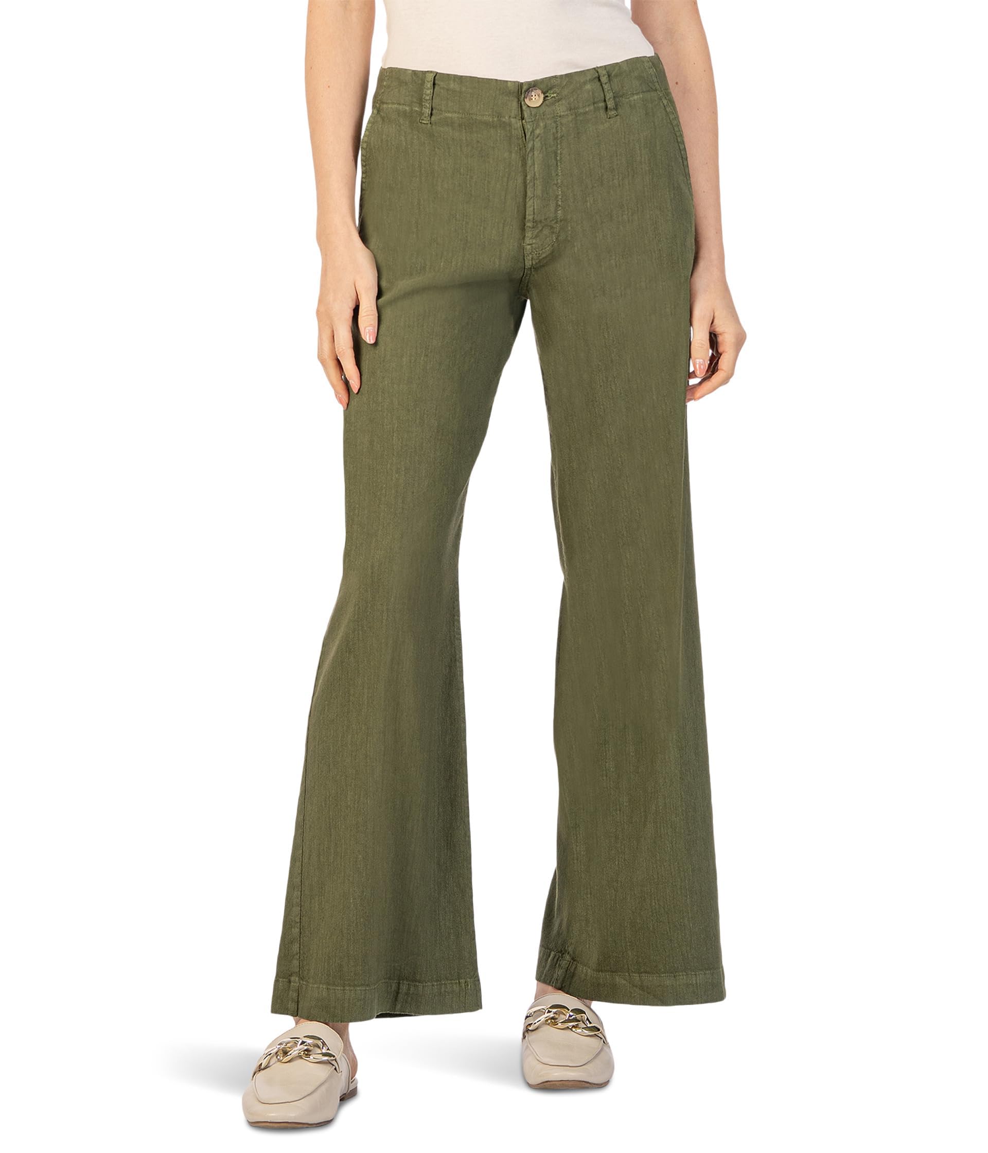 KUT from the Kloth Womens Meg-Linen Wide Leg Pants