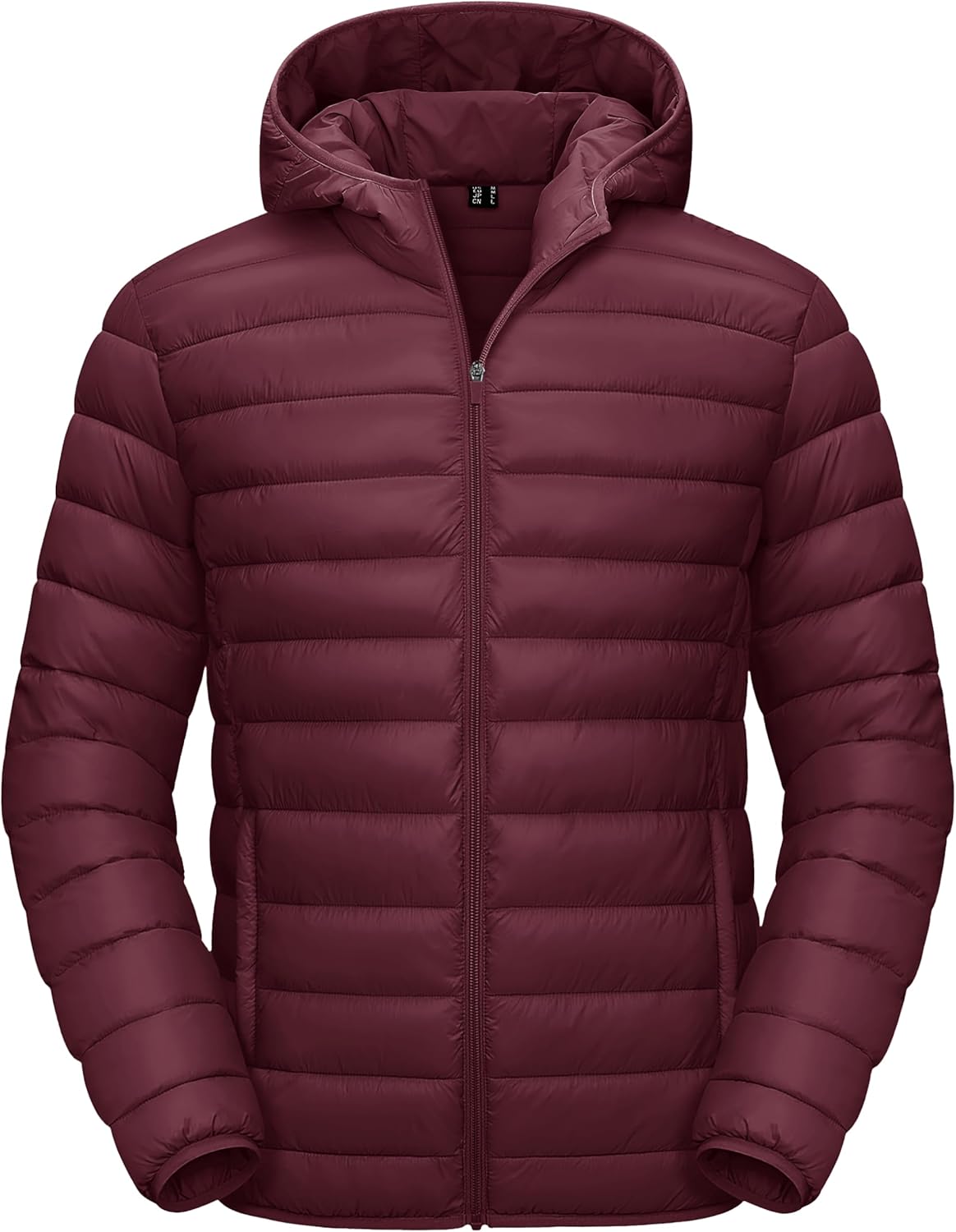 TACVASEN Men's Lightweight Puffer Jacket with Hood Water Resistant Windproof Insulated Jacket Quilted Lined Winter Coats