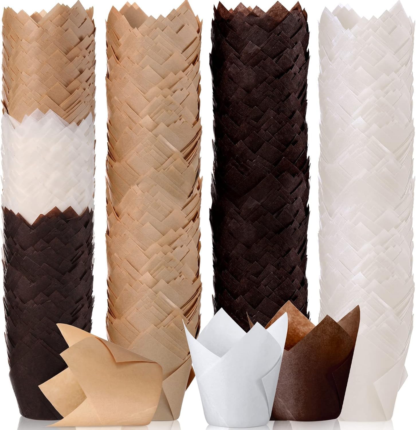 WJMY Tulpen Muffinförmchen 200 Stück - Backpapier In Tulpenform