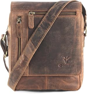Goatter Men's Hunter Leather Multi Pocket 10" Inch Messenger Sling Bag Price In India