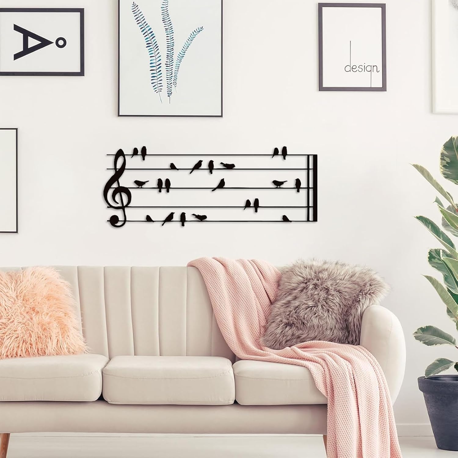 DUOOLN Metal Music Note Wall Decor,Guitar Ornaments Art Musical Instrument image 3