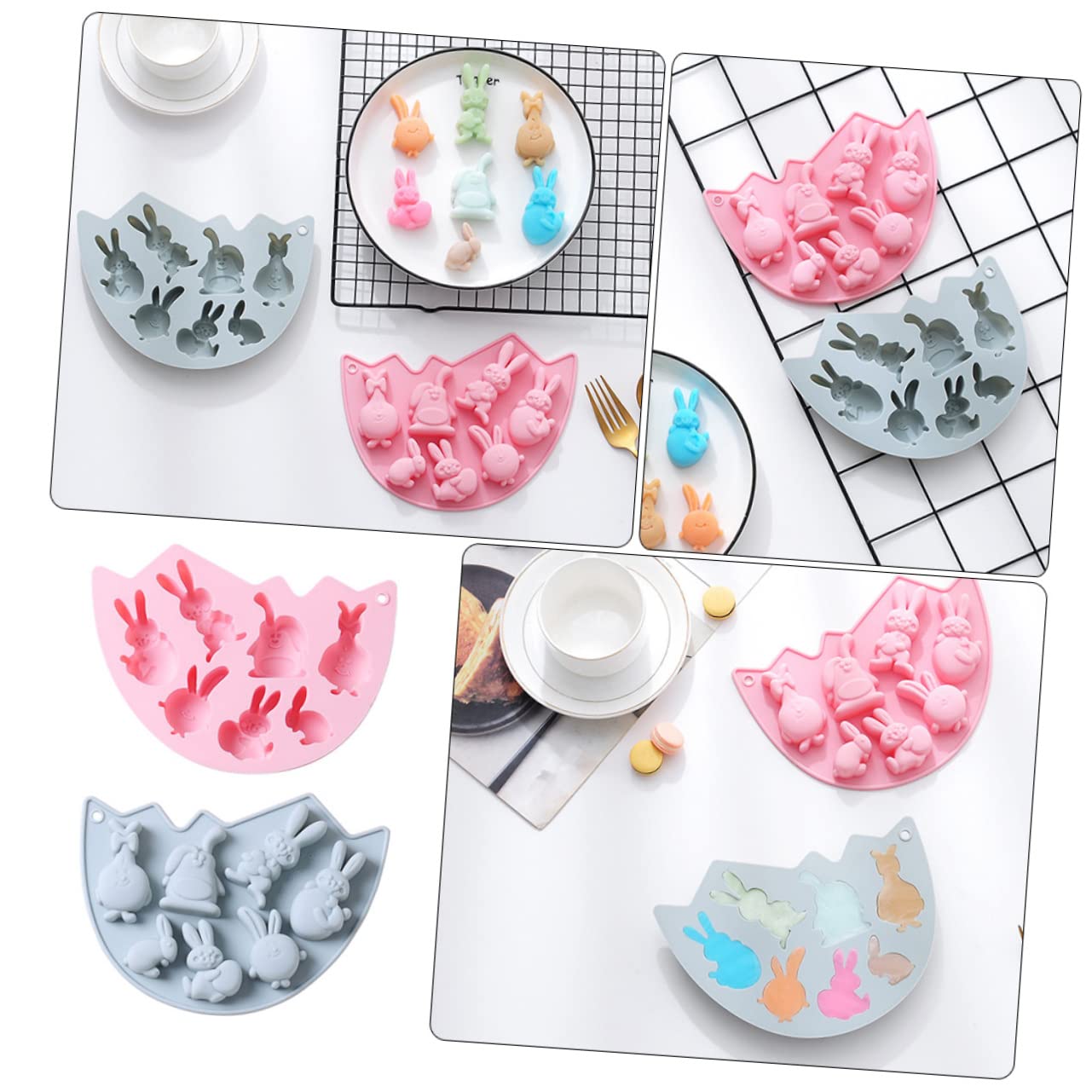 Cabilock 6pièces Moules De Pâques Moules à Gâteau Pour Desserts Créatifs Pour Et Décorations De Fête Couleurs