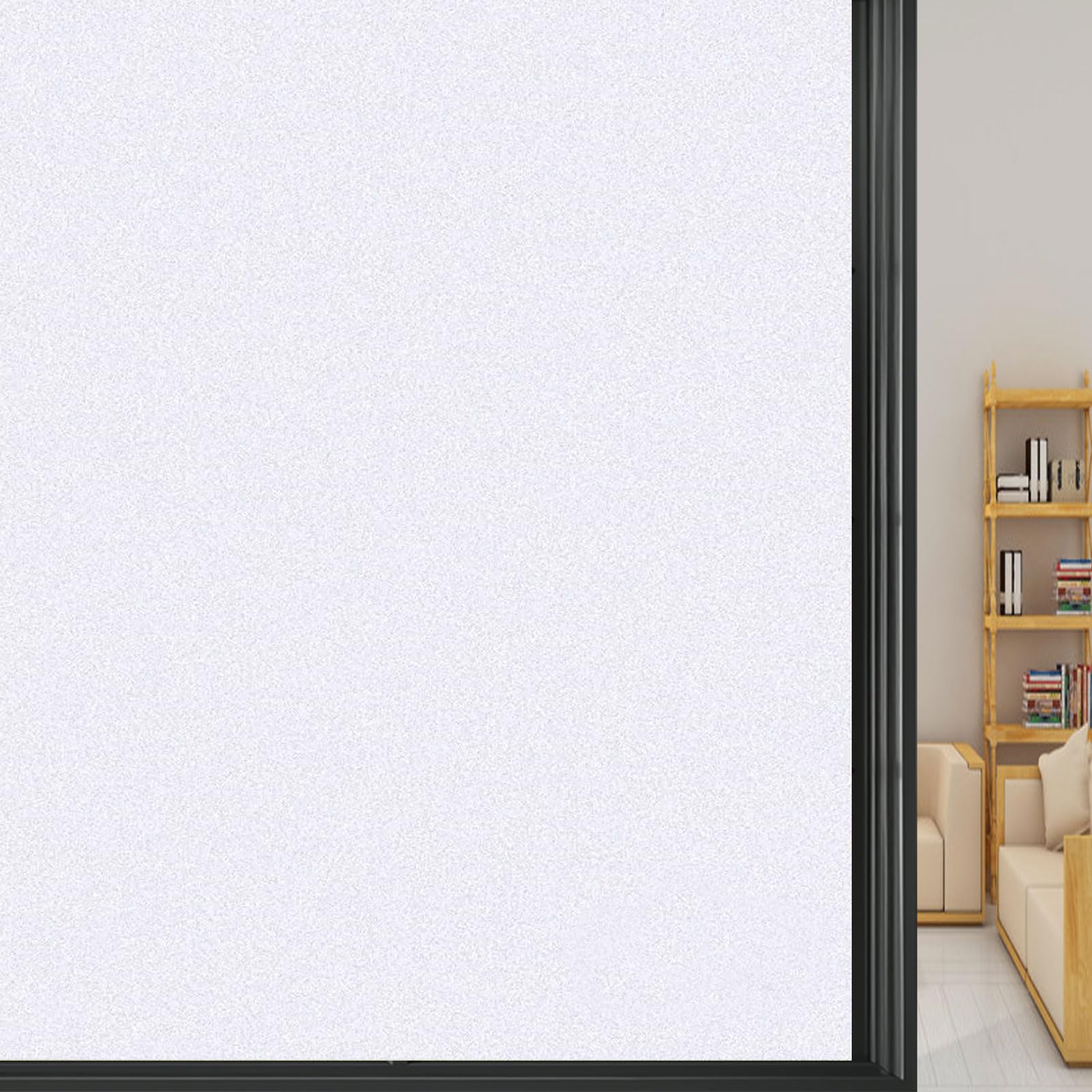 Film fenêtre anti regard dépoli blanc mat pour vitrage opaque 120x490 cm