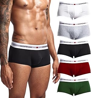[PHOLEEY] ボクサーパンツ メンズ 下着 5枚組 綿 ボクサーブリーフ ボクサーショーツ 吸水速乾 通気 吸汗 無地 前閉じ ローライズ