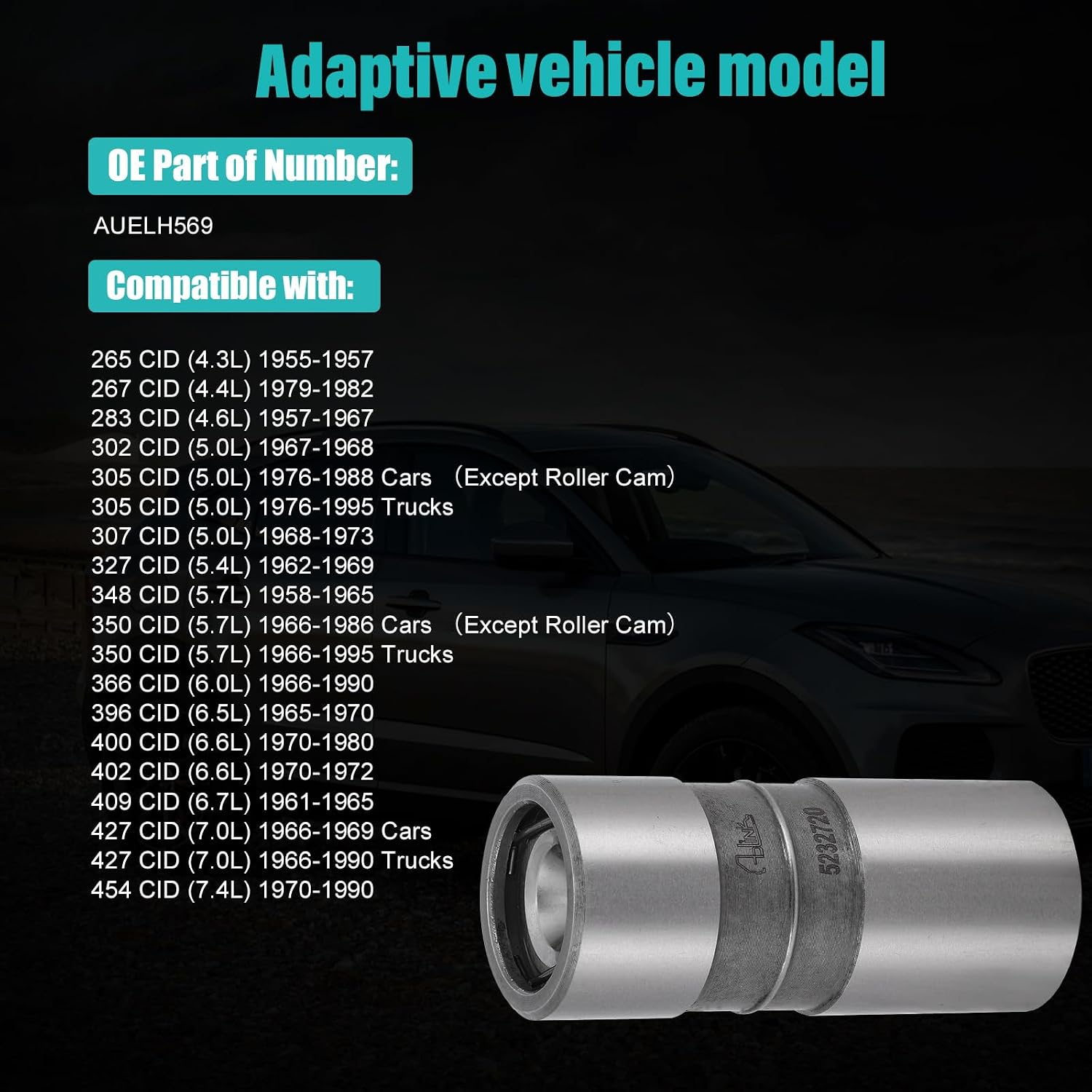 (OEM Parts) 16 PCS 25343052 Hydraulic Flat Tappet Lifters Compatible with 1955-1995 Chevrolet/Chevy Small Block SBC BBC 283 302 305 307 327 350 396 400 402 409 427 454 4.6L 5.0L 5.4L 5.7L 6.6L