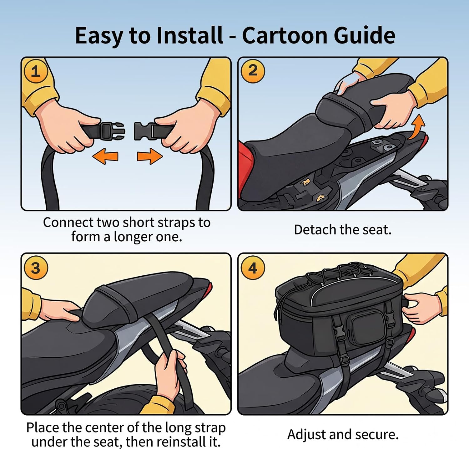 FOCHIER Motorcycle Tail Bag, Dual Use Motorcycle Rear Seat Bag with Waterproof Rain Cover, 23L-34L Expandable Motorbike Organizer Helmet Car Bag, Luggage Storage Holder Backpack