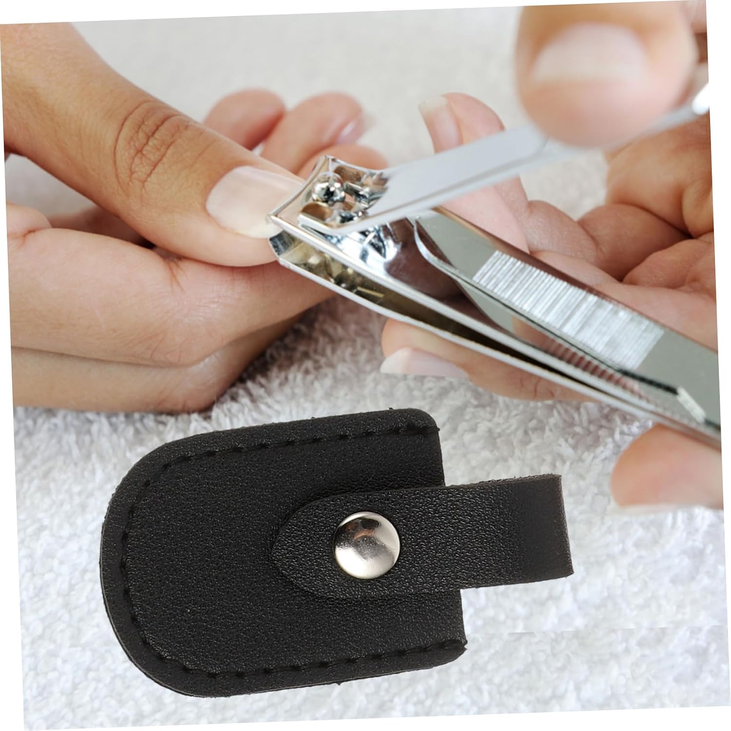 5Pcs Manicure Scissor Covers Durable Cuticle Nipper Protectors Portable PU Leather Case for Nail Art Tool Safety and Convenience Mixed Colors