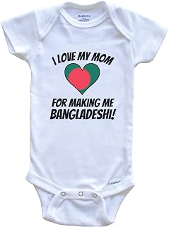 I Love My Mom for Making Me Bangladeshi Funny Bangladesh Baby Bodysuit