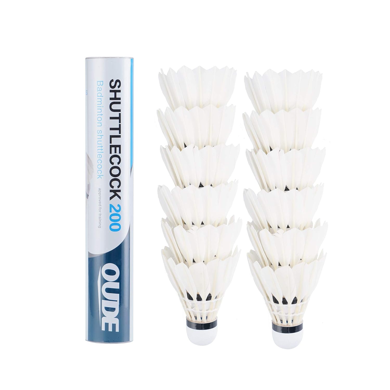 Buy OUDE 12Pack White Goose Feather Badminton Shuttlecocks with High