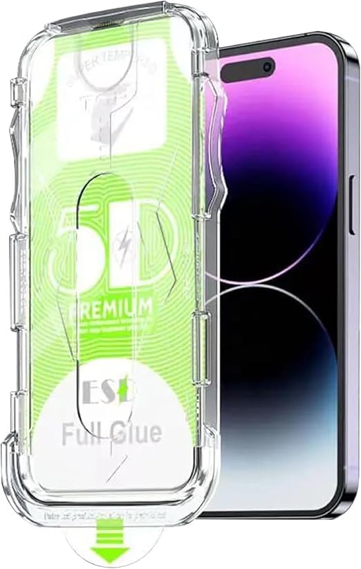 BABİLDEN Apple iPhone 17E/iPhone 16E/iPhone 14/iPhone 13/ iPhone 13 Pro İle Uyumlu Hizalama Aparatlı ve Takılırken Camın Altında Kesinlikle Toz Bırakmayan Darbelere Karşı Ekstra Güçlü Koruyucu Cam