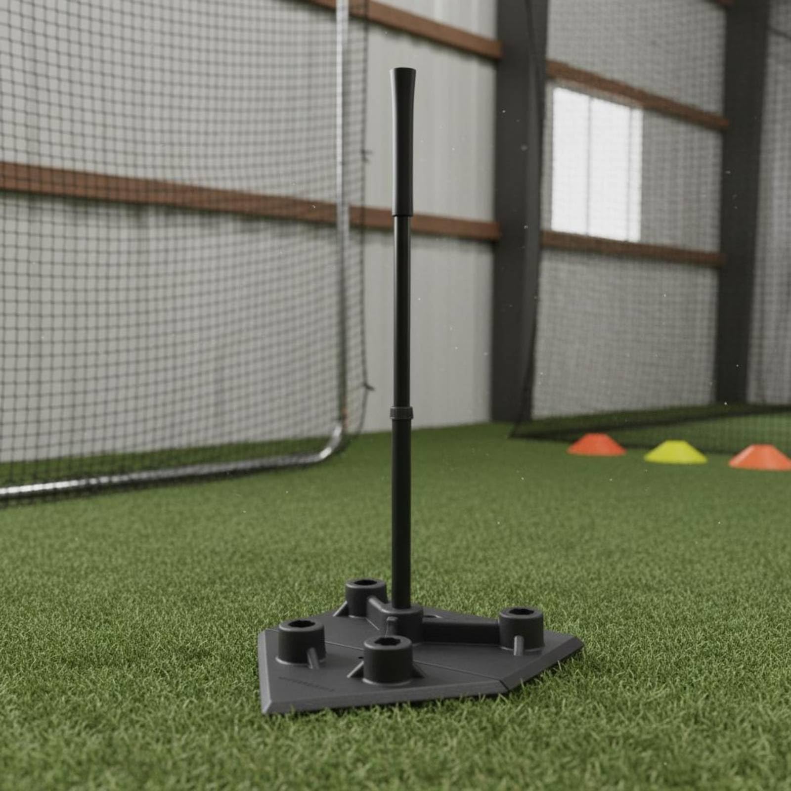 Baseball Training Stand tee de Bateo Ajustable Soporte de Béisbol Base Estable Poste Reforzado Portátil de 19 Pulgadas Adecuado para Ejercicios