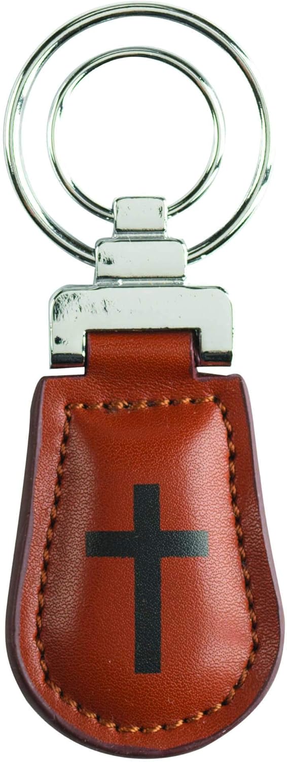 Man of God Prayer Natural Brown 7.5 x 4 Metal Pen and Key Chain Boxed Gift Set