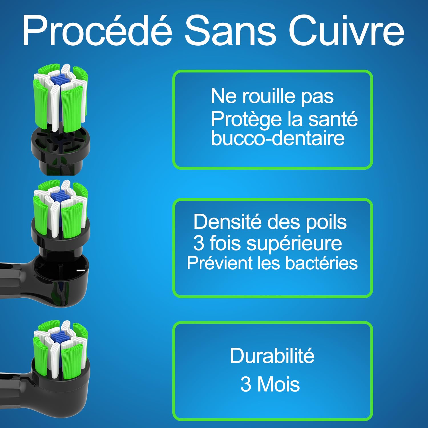 Brossette Compatible avec Oral-b iO Brosse, Brossette de Rechange Pour iO 2 3 4 5 6 7 8 9 10 Brosse à Dents Electrique 8 Noir