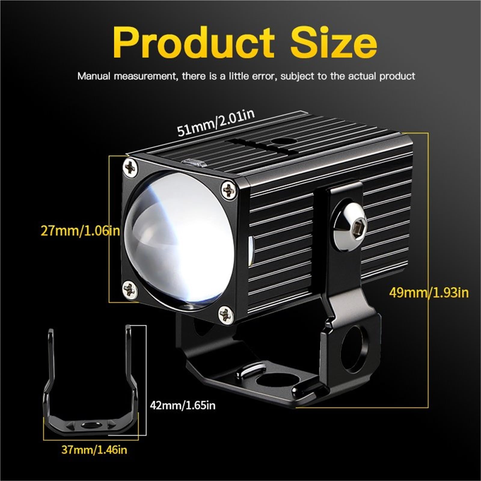 Phare Antibrouillard Phare LED Universel X6C 18000Lm Phare Moto LED