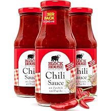 Block House Chili Sauce 3 x 240 ml Spicy and Spicy - Restaurant Quality