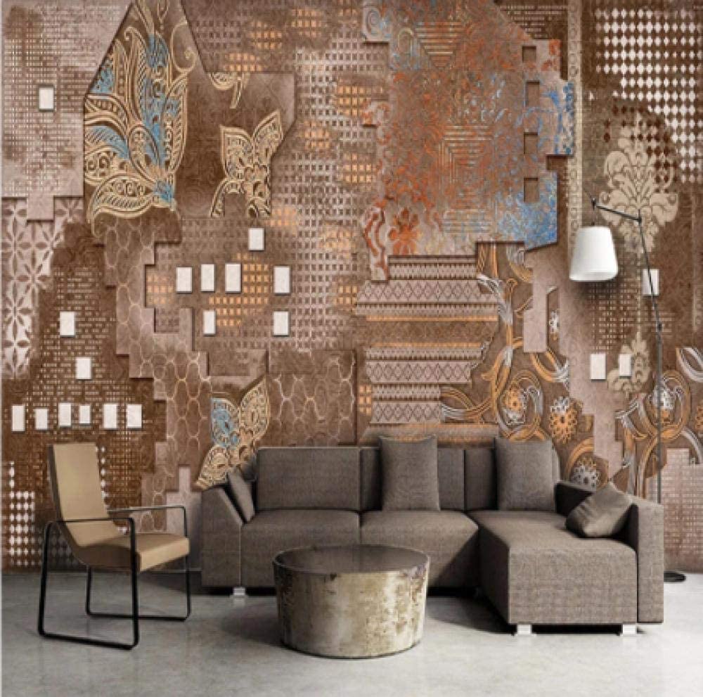 Nordic Tv Hintergrund Tapete Muster Retro-Backsteinmauer Tapete Wohnzimmer Schlafzimmer 3D Dekoratives Wandbild Film Wandverkleidung 3D Tapeten Tapetenkleister Wohnzimmer Kleister Die 250(B)x175(H) cm